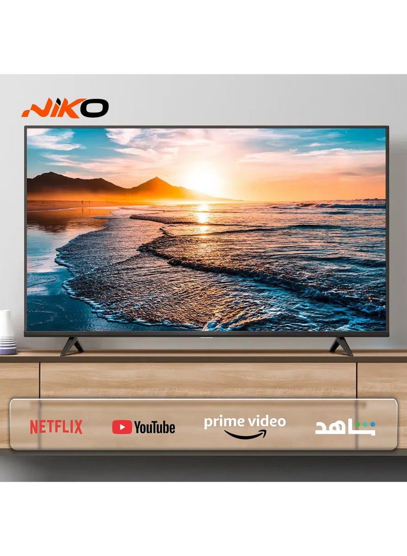 Niko 50 Inch 4K QLED Smart TV, WebOS Hub, UHD HDR Display with Built-in Receiver, WiFi, Bluetooth, 3x HDMI (eARC) & Wall Bracket Included - Model 50NSSX - Black - Image 4